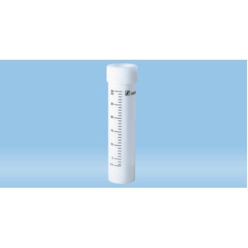 Sarstedt™ Screw Cap Tube, 30 ml, (LxØ): 107 x 25 mm, PP, With Print, Skirted Conical Base, 125 piece(s)/bag, White