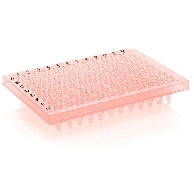 Thermo Scientific™ PCR Plate, 96-well, semi-skirted, flat deck, black lettering, Red