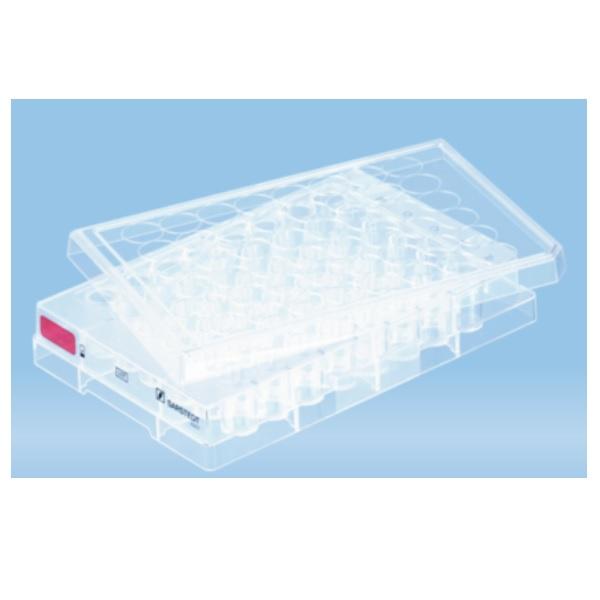 Sarstedt™ Cell Culture Plate, 48 Well, Standard, Flat Base, 1 piece(s)/blister, Red