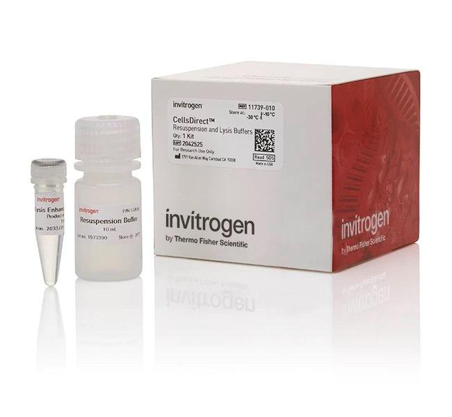 Invitrogen™ CellsDirect Resuspension & Lysis Buffers includes 10 mL Resuspension Buffer & 1 mL Lysis Buffer