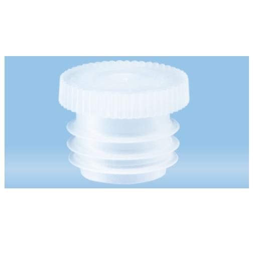 Sarstedt™ Push cap, natural, suitable for tubes Ø 13 mm, Flat Cap