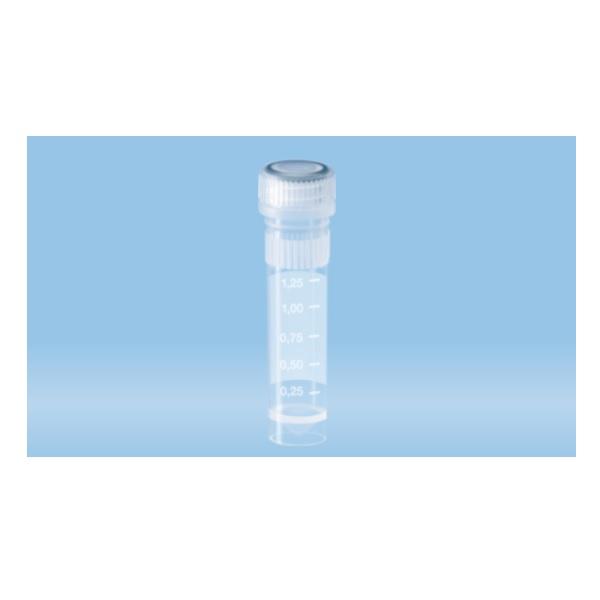 Sarstedt™ Screw Cap Micro Tubes, 2 ml, Skirted Conical Base, With knurling, Cap Assembled, With Printed Writing Space, Sterile, Natural