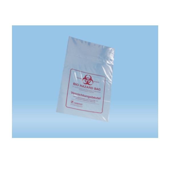 Sarstedt™ Disposal Bags, 40 l, (LxW): 780 x 600 mm, PP, Transparent, With Print Biohazard