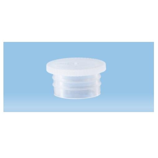 Sarstedt™ Push Cap, Natural, Suitable For Tubes Ø 15.5, 16, 16.5, 16.8 and 17 mm, Flat Cap