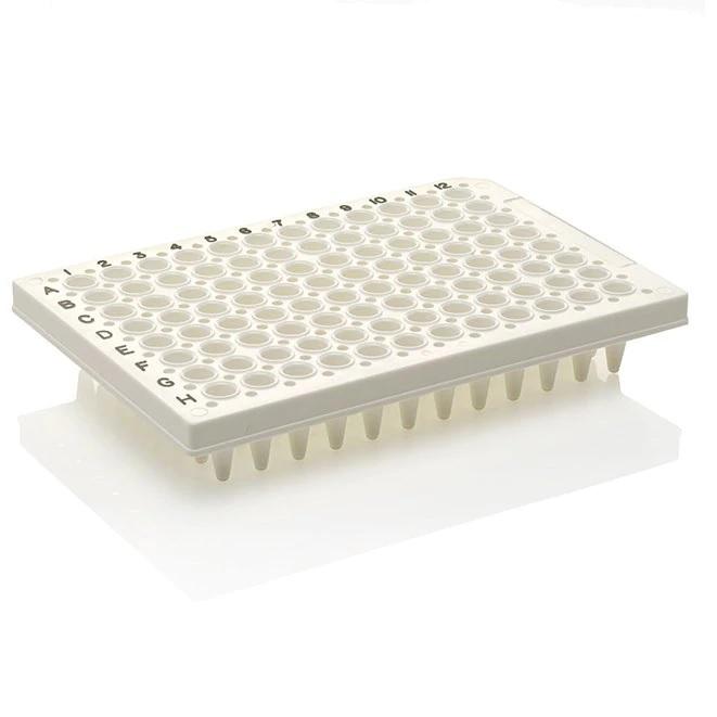Thermo Scientific™ PCR Plate, 96-well, semi-skirted, flat deck, black lettering, White