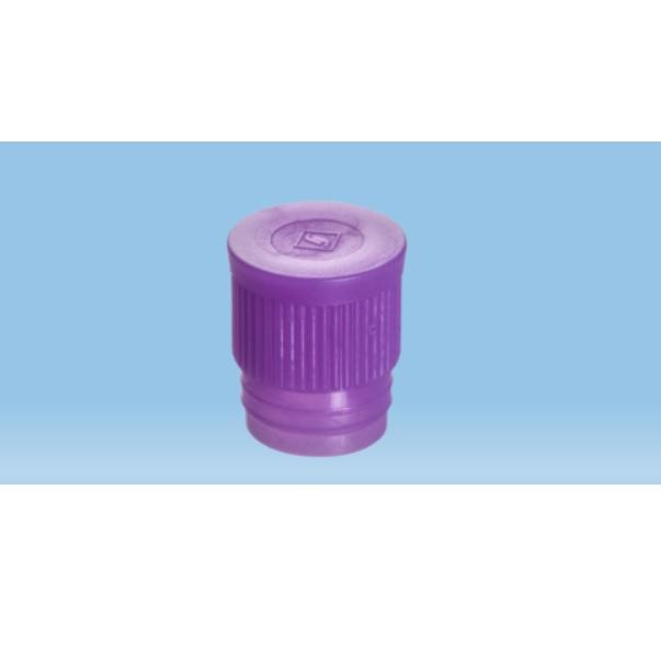 Sarstedt™ Push Cap, Violet, Suitable For Tubes Ø 15.7 mm