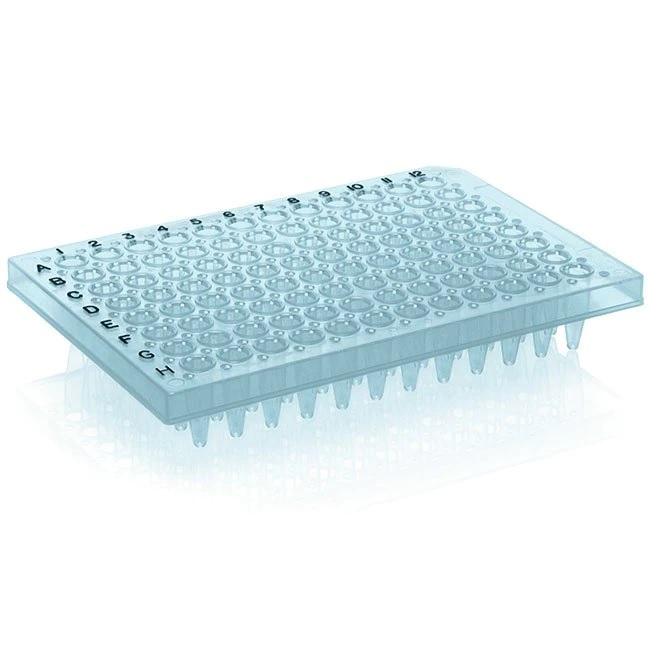 Thermo Scientific™ PCR Plate, 96-well, semi-skirted, flat deck, black lettering, Blue