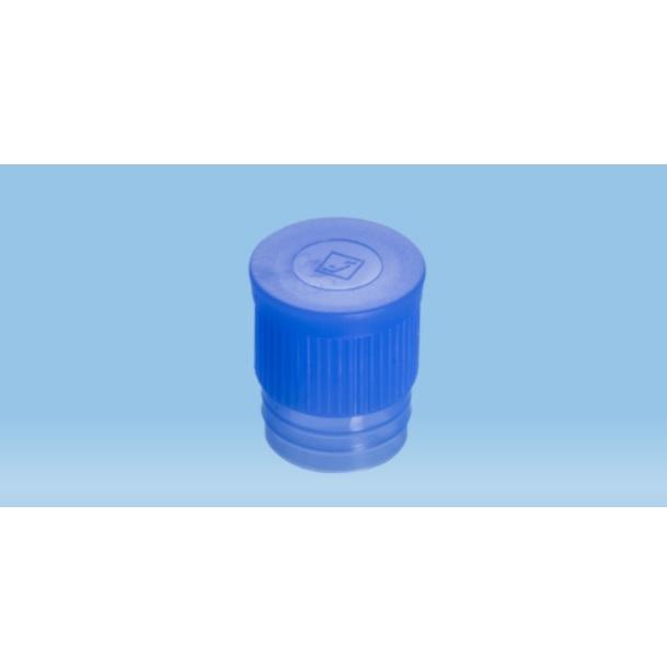 Sarstedt™ Push Cap, Blue, Suitable For Tubes Ø 15.5, 16, 16.5, 16.8 and 17 mm, Standard cap