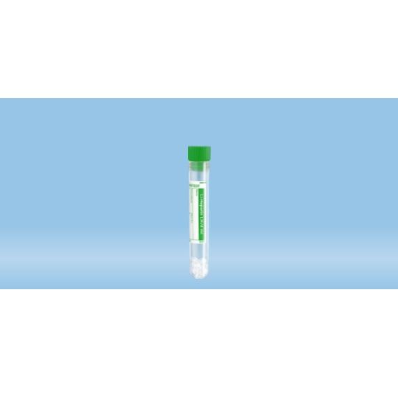 Sarstedt™ Sample Tube, Lithium Heparin, 4 ml, Cap Green, (LxØ): 75 x 12 mm, With Paper Label, ISO