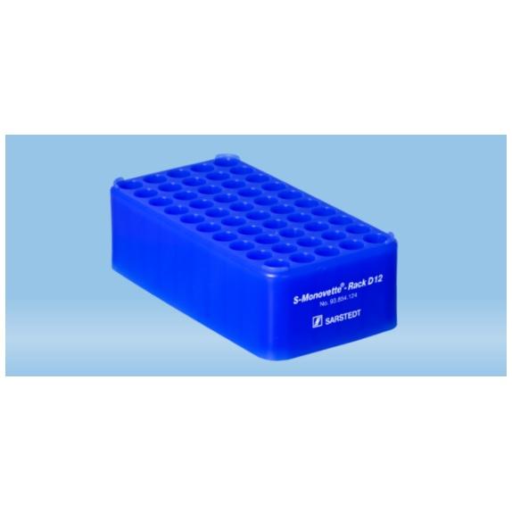 S-Monovette® Rack D12, Ø Opening: 12 mm, 10 x 5, Blue