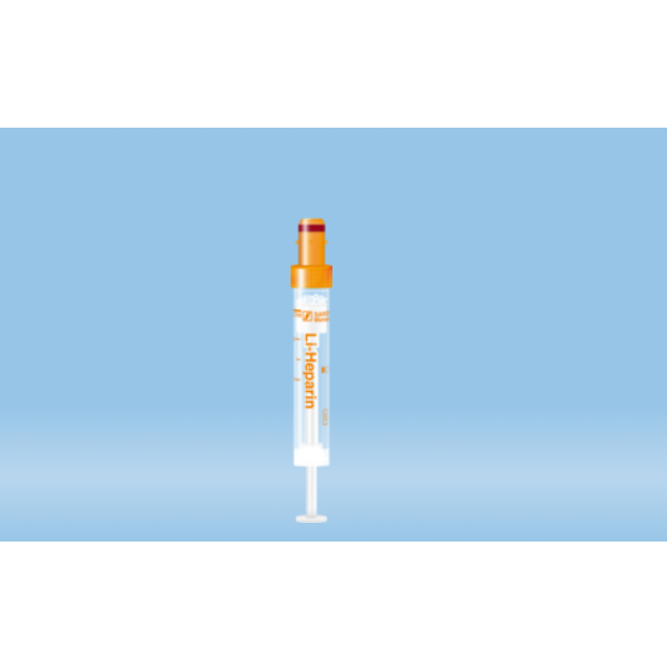 S-Monovette® Lithium Heparin, 2.7 ml, Cap Orange, (LxØ): 66 x 11 mm, With plastic Label