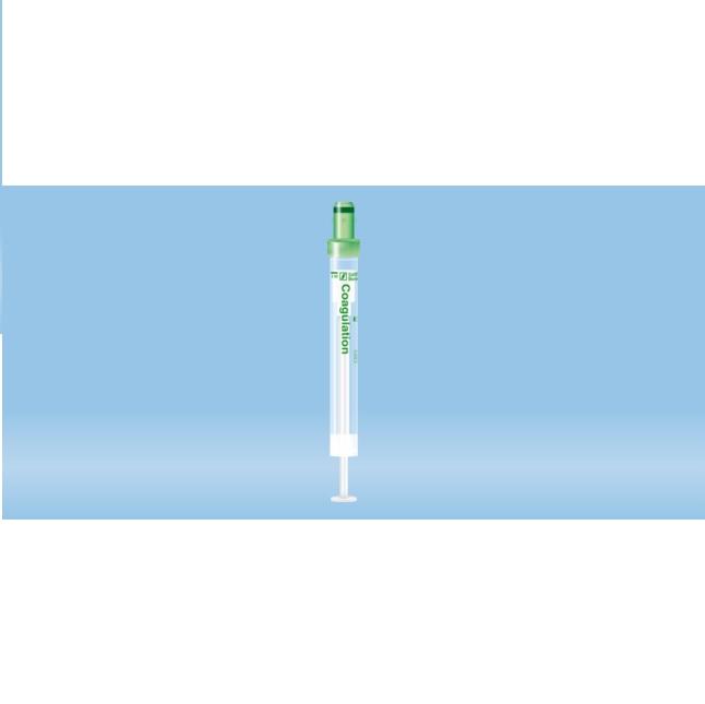 S-Monovette® Citrate 3.2%, 5 ml, Cap Green, (LxØ): 92 x 11 mm, With Plastic Label