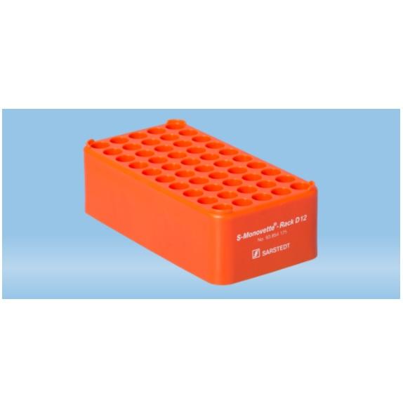 S-Monovette® Rack D12, Ø Opening: 12 mm, 10 x 5, Orange