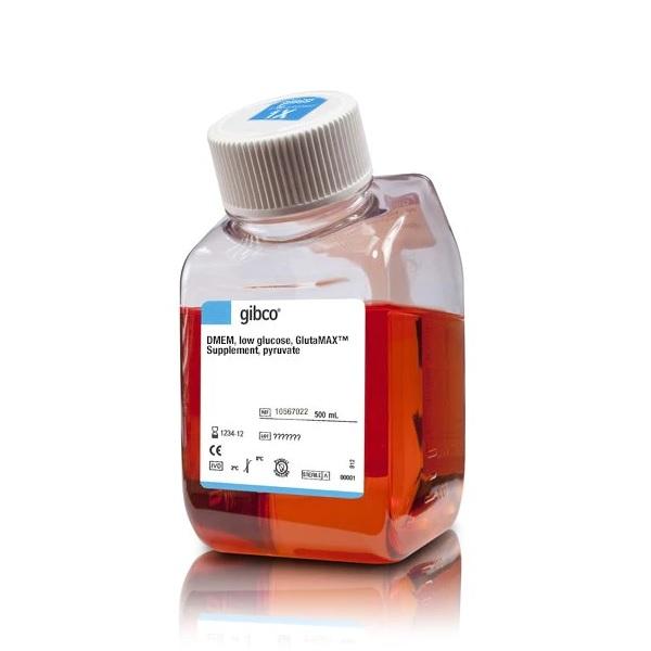 Gibco™ DMEM, Low Glucose, GlutaMAX™ Supplement, Pyruvate, 10 x 500 mL