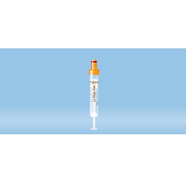 S-Monovette® Lithium Heparin Gel, 4 ml, Cap Orange, (LxØ): 75 x 13 mm, With Plastic Label