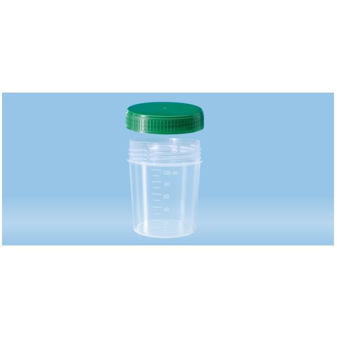 Sarstedt™ Container With Screw Cap, 100 ml, PP, Transparent, 500 piece(s)/bag