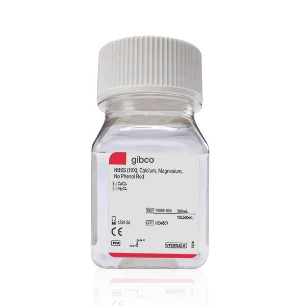 Gibco™ HBSS (10X), Calcium, Magnesium, No Phenol Red, 10 x 500 mL