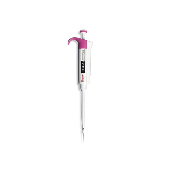 Finnpipette™ F3 Variable Volume Single Channel Pipettes, 1 to 10 μL, Pink