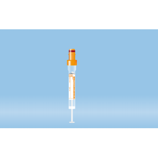 S-Monovette® Lithium Heparin, 1.2 ml, Cap Orange, (LxØ): 66 x 8 mm, With Paper Label