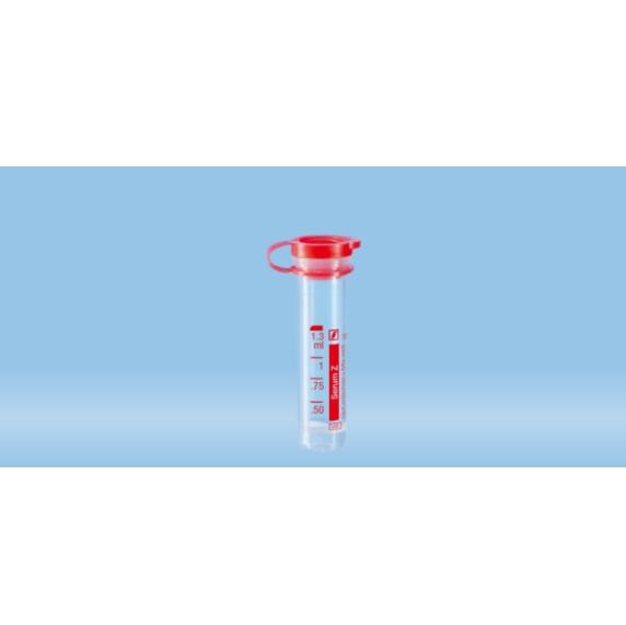 Sarstedt™ Micro Sample Tube, Serum, 1.3 ml, Push Cap, ISO, Red