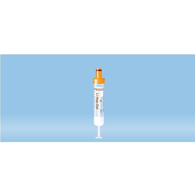 S-Monovette® Lithium Heparin Gel, 4.7 ml, Cap Orange, (LxØ): 75 x 15 mm, With Plastic Label