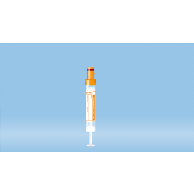 S-Monovette® Lithium Heparin, 2.7 ml, Cap Orange, (LxØ): 66 x 11 mm, With Paper Label
