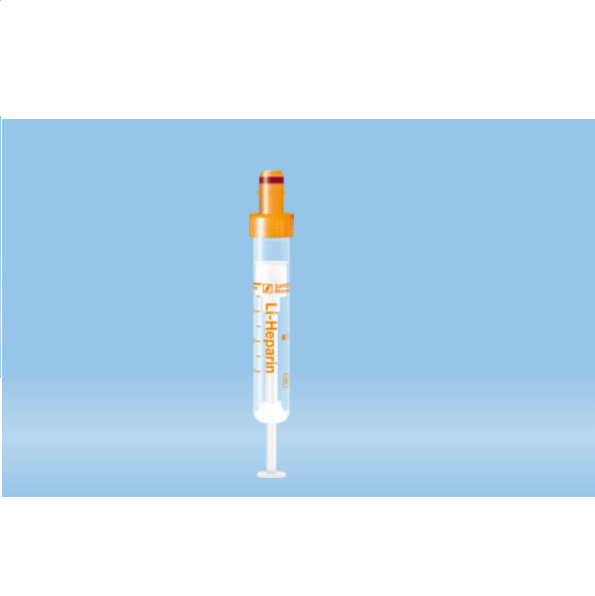 S-Monovette® Lithium Heparin, 4 ml, Cap Orange, (LxØ): 75 x 13 mm, With Plastic Label