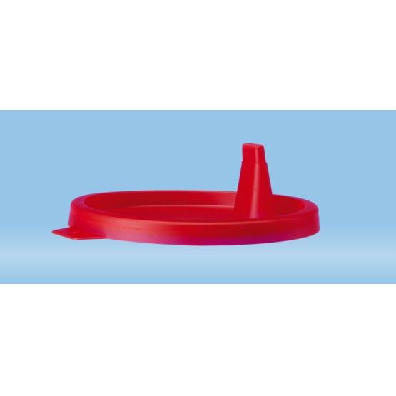 Sarstedt™ Lid, With Spout, PE, Red, 100 piece(s)/bag