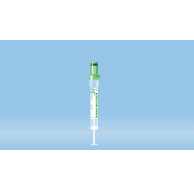 S-Monovette® Lithium Heparin, 1.2 ml, Cap Green, (LxØ): 66 x 8 mm, With Paper Label