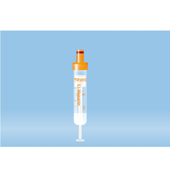 S-Monovette® Lithium Heparin, 5.5 ml, Cap Orange, (LxØ): 75 x 15 mm, With Paper Label
