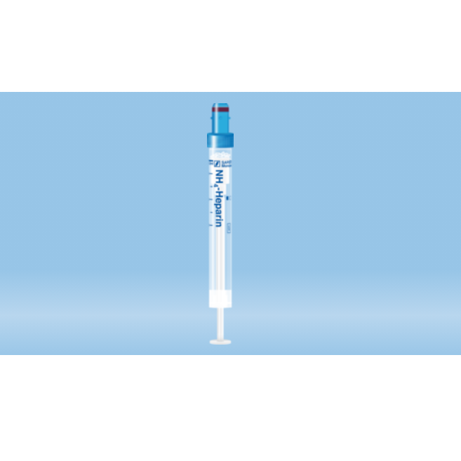S-Monovette® Ammonium Heparin, 4.5 ml, Cap Blue, (LxØ): 92 x 11 mm, With Plastic Label
