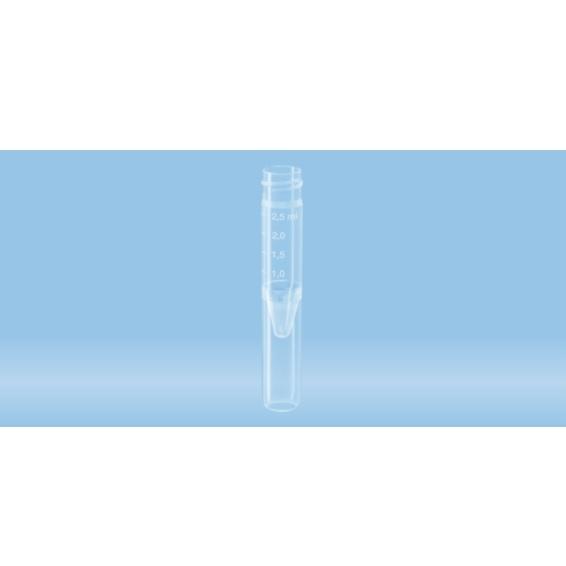 Sarstedt™ Screw Cap Tube, 2.5 ml, (LxØ): 75 x 13 mm, Rounded False Bottom, PP, 1000 piece(s)/bag