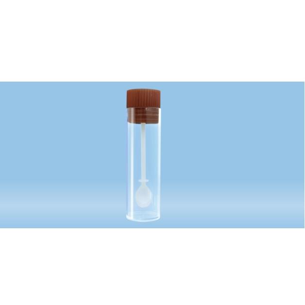 Sarstedt™ Faeces Tube, With Spoon, Push Cap, (LxØ): 75 x 23.5 mm, Transparent, Sterile