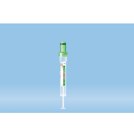 S-Monovette® Lithium Heparin Gel, 1.1 ml, Cap Green, (LxØ): 66 x 8 mm, With Paper Label