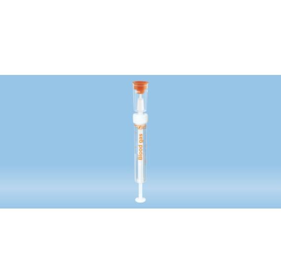 Blood Gas-Monovette®, Calcium-balanced Heparin, 2 ml, Cap White/Orange, Connection: Luer (m), With Ventilator Assembled