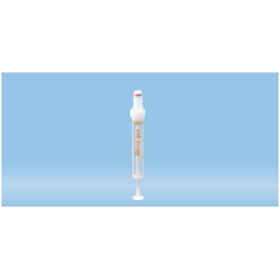 Blood Gas-Monovette®, Calcium-balanced Heparin, 2 ml, Cap White/Orange, Connection: Luer (m), With Membrane Adapter Assembled