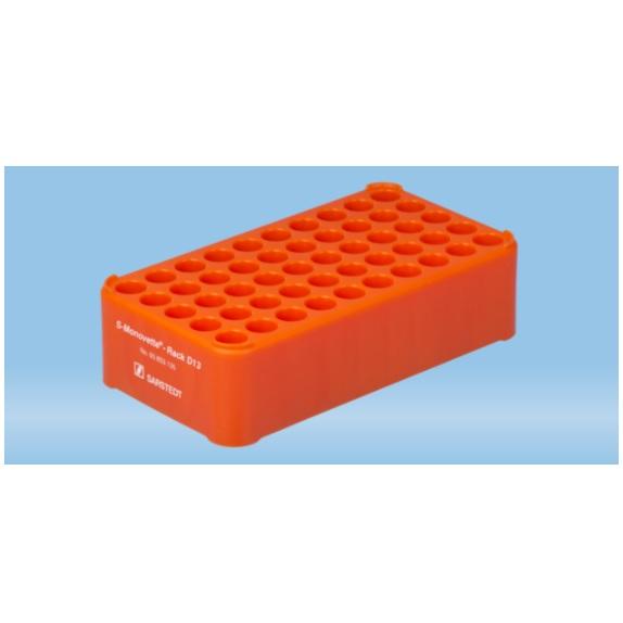 S-Monovette® Rack D13, Ø Opening: 13 mm, 10 x 5, Orange