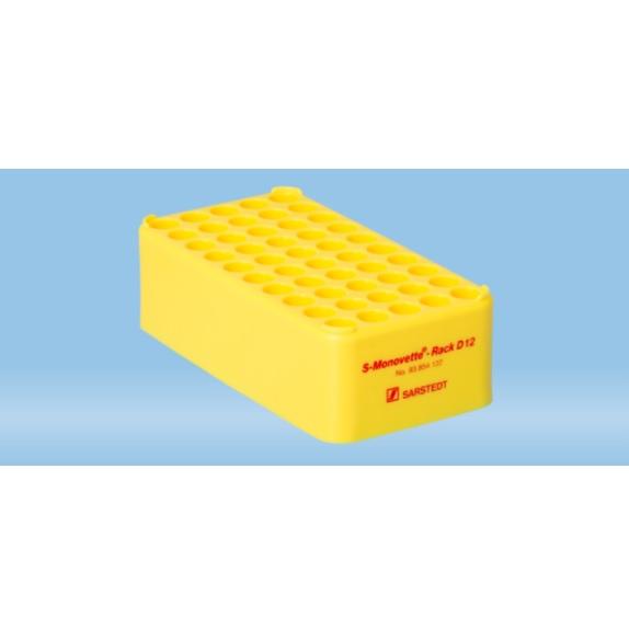 S-Monovette® Rack D12, Ø Opening: 12 mm, 10 x 5, Yellow