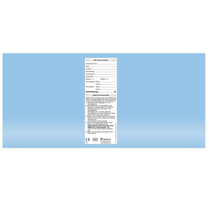 Sarstedt™ Label, (LxW): 150 x 55 mm, Paper, For Urine Container 2 and 3 l, German