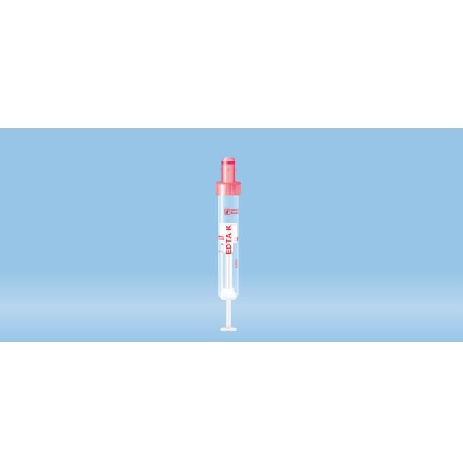 S-Monovette® K3 EDTA, 1.6 ml, Cap Red, (LxØ): 66 x 11 mm, With Plastic Llabel