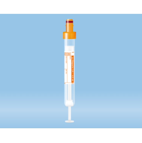 S-Monovette® Lithium-Heparin, Liquid, 4.9 ml, Cap Orange, (LxØ): 90 x 13 mm, With Paper Label