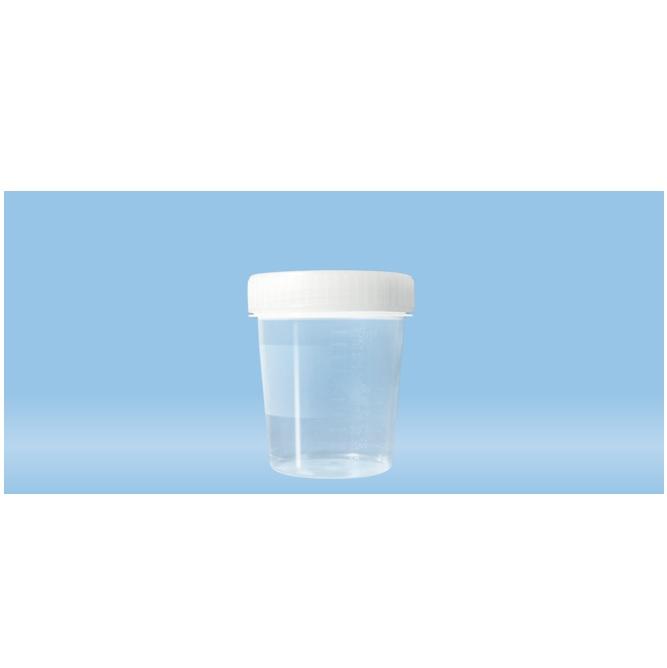 Sarstedt™ Container With Screw Cap, 100 ml, (ØxH): 57 x 76 mm, PP, Transparent, Without Safety Label