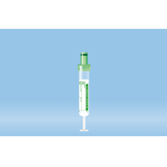 S-Monovette® Lithium Heparin, 2.6 ml, Cap Green, (LxØ): 65 x 13 mm, With Paper Label