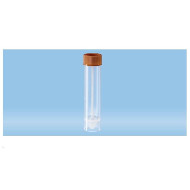 Sarstedt™ Faeces Tube, With Spoon, Screw Cap, (LxØ): 107 x 25 mm, Transparent, Sterile