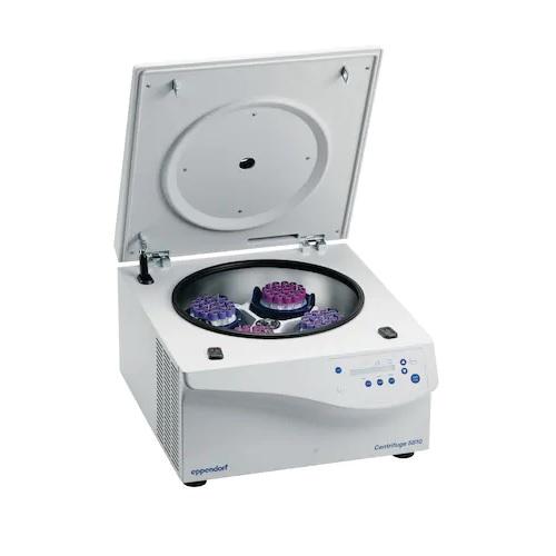 Eppendorf non-refrigerated Centrifuge 5810, keypad, with Rotor S-4-104 incl. adapters for 13/16 mm round-bottom tubes