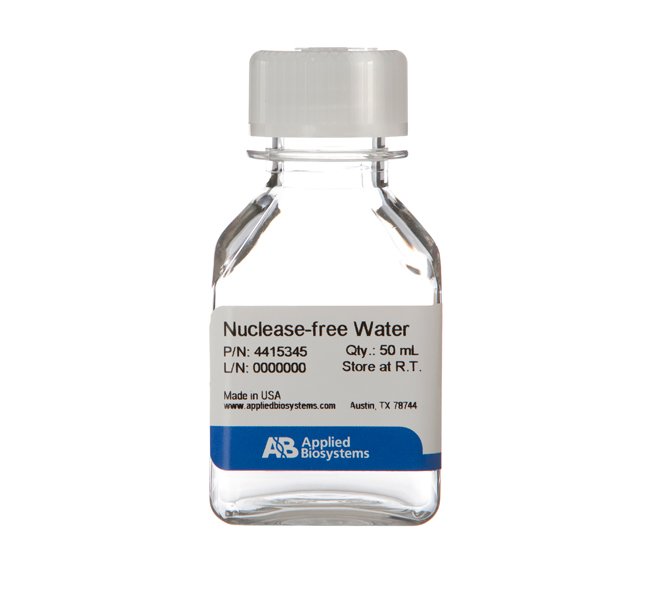 Nuclease-Free Water (not DEPC-Treated), 10 x 50 mL