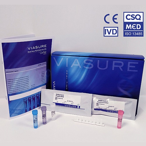 VIASURE SARS-CoV-2 (ORF1ab and N genes) Real Time PCR Detection Kit 12 x 8-well strips, low profile