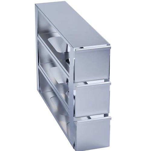 Eppendorf Freezer Rack: CryoCube® F740 series (3-compartment, MAX), 5 in/127 mm, drawer, stainless steel