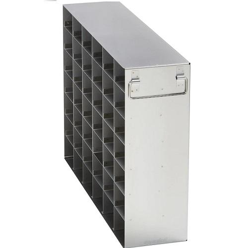 Eppendorf Freezer Rack: Innova® U360, U535, U725, U725-G, CryoCube® F740 series (3-compartment, Standard), DWP (53 mm), side access, stainless steel