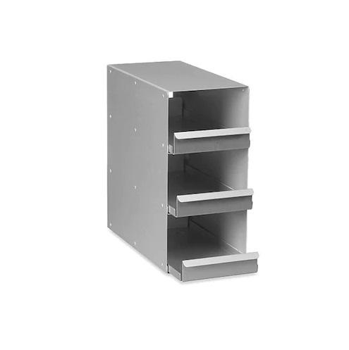 Eppendorf Upright freezer rack: Innova® U101, CryoCube® F101h, 6 boxes per rack, 3 in/76 mm, drawer, aluminum